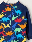 Teeny Weeny Dinos Rash Suit, Navy product photo View 02 S