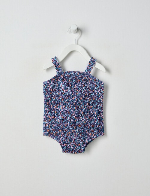 Teeny Weeny Floral Swimsuit, Navy product photo