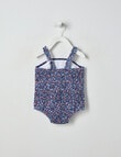 Teeny Weeny Floral Swimsuit, Navy product photo View 02 S
