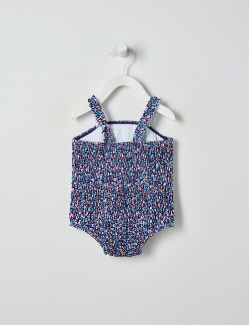 Teeny Weeny Floral Swimsuit, Navy product photo View 02 L