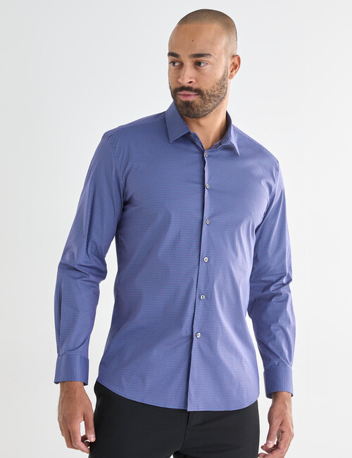Laidlaw + Leeds Arrows Print Long Sleeve Shirt, Navy product photo