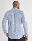 Laidlaw + Leeds Floral Ditsy Long Sleeve Shirt, White product photo View 02 S