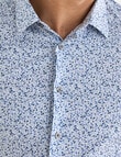 Laidlaw + Leeds Floral Ditsy Long Sleeve Shirt, White product photo View 04 S