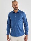 Laidlaw + Leeds Cubic Print Long Sleeve Shirt, Light Blue product photo