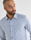 Laidlaw + Leeds Floral Ditsy Long Sleeve Shirt, White product photo