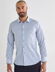 Laidlaw + Leeds Floral Ditsy Long Sleeve Shirt, White product photo View 06 S