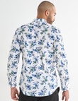 Laidlaw + Leeds Floral All Over Print Long Sleeve Shirt, White product photo View 02 S
