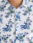 Laidlaw + Leeds Floral All Over Print Long Sleeve Shirt, White product photo View 04 S