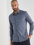 Laidlaw + Leeds Floral Text All Over Print, Navy product photo