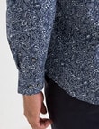 Laidlaw + Leeds Floral Text All Over Print, Navy product photo View 05 S