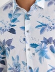 Laidlaw + Leeds Floral All Over Print Long Sleeve Shirt, White product photo View 04 S