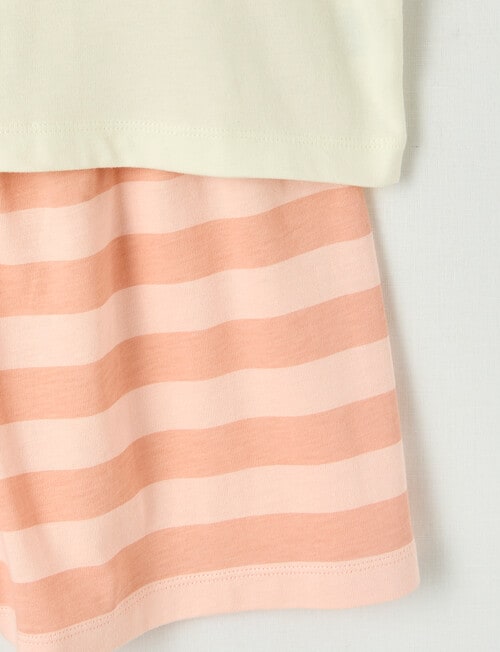 Sleep Squad Valencia Oranges Knit Short PJ Set, Vanilla, 8-16 product photo View 03 L