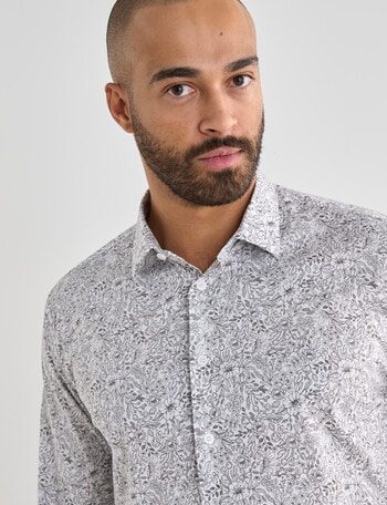 Laidlaw + Leeds Floral Text All Over Print, White product photo