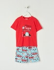 Sleep Mode Emergency Knit & Woven PJ Set, Red, 2-8 product photo