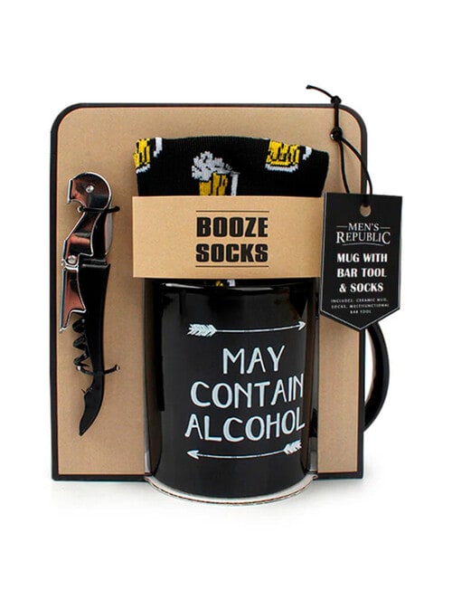 Mens Republic Mug Set Probably Booze, Black product photo