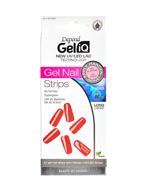Depend Gel iQ GELiQ Gel Nail Strips, Bordeaux Dreams product photo
