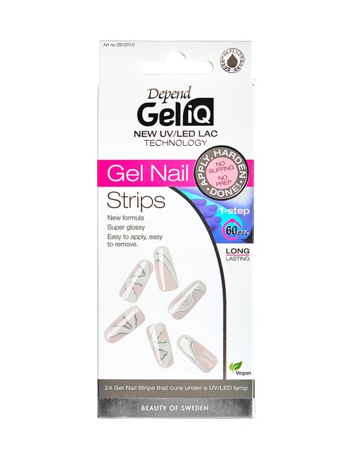 Depend Gel iQ GELiQ Gel Nail Strips, Silver Lining product photo