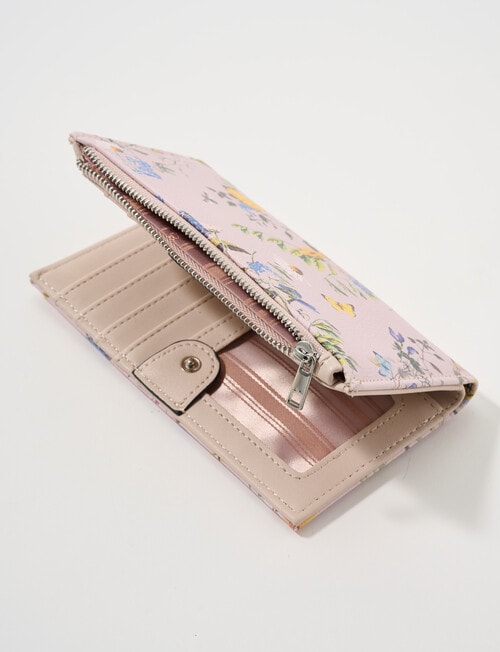 Pronta Moda Floral Med Wallet, Pink product photo View 04 L