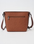 Pronta Moda Seagrass Crossbody Bag, Brown product photo View 02 S