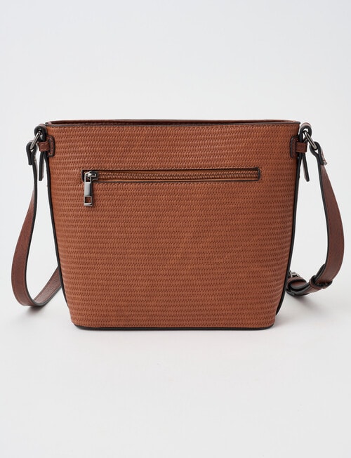 Pronta Moda Seagrass Crossbody Bag, Brown product photo View 02 L