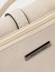 Pronta Moda Saddle Stitch Flap Crossbody Bag, Bone product photo View 06 S