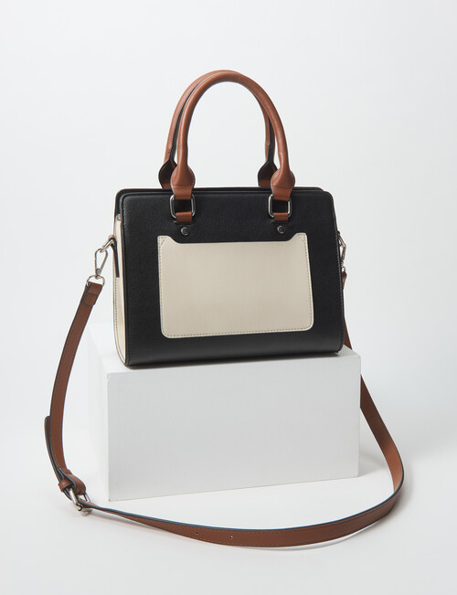 Pronta Moda Multi Colour Shopper Bag, Black product photo View 02 L