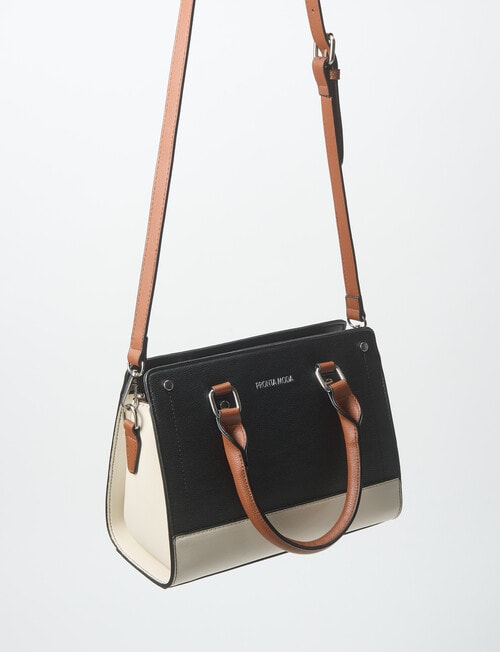 Pronta Moda Multi Colour Shopper Bag, Black product photo View 04 L