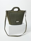 Pronta Moda Textured Shopper Bag, Olive product photo