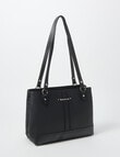 Pronta Moda Stitch Detail Tote Bag, Black product photo