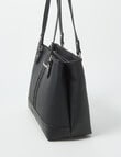 Pronta Moda Stitch Detail Tote Bag, Black product photo View 06 S