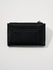 Pronta Moda Saddle Stitch Detail Wallet, Black product photo View 02 S