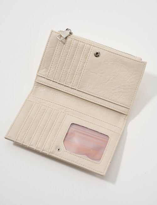 Pronta Moda Seagrass Wallet, Bone product photo View 03 L