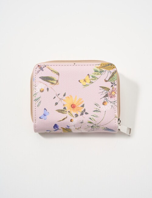 Pronta Moda Floral Small Wallet, Pink product photo View 02 L