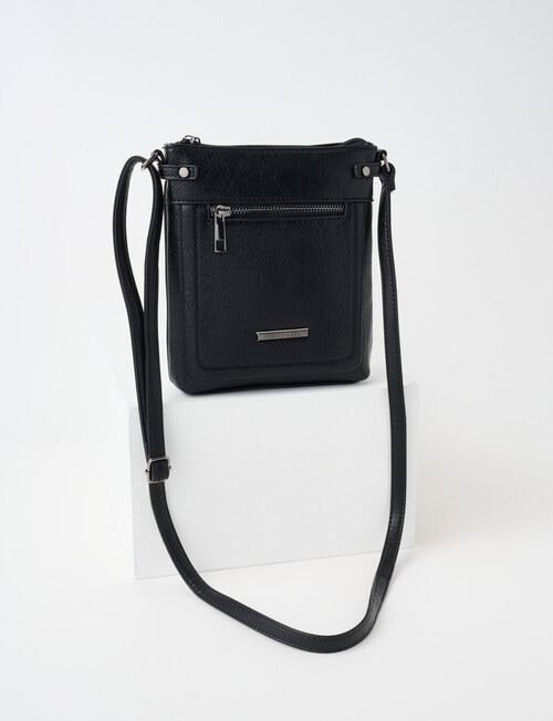 Pronta Moda Rivet Detail Small Crossbody Bag, Black product photo