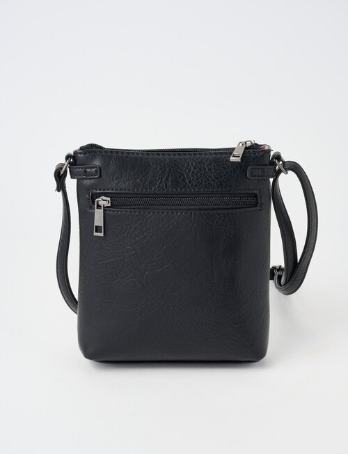 Pronta Moda Rivet Detail Small Crossbody Bag, Black product photo View 02 L