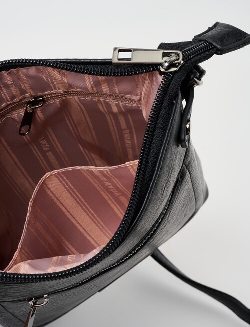 Pronta Moda Rivet Detail Small Crossbody Bag, Black product photo View 07 L