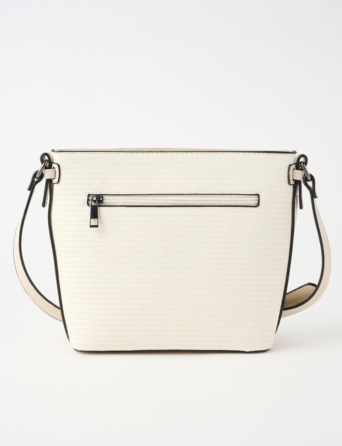 Pronta Moda Seagrass Crossbody Bag, Bone product photo View 02 L