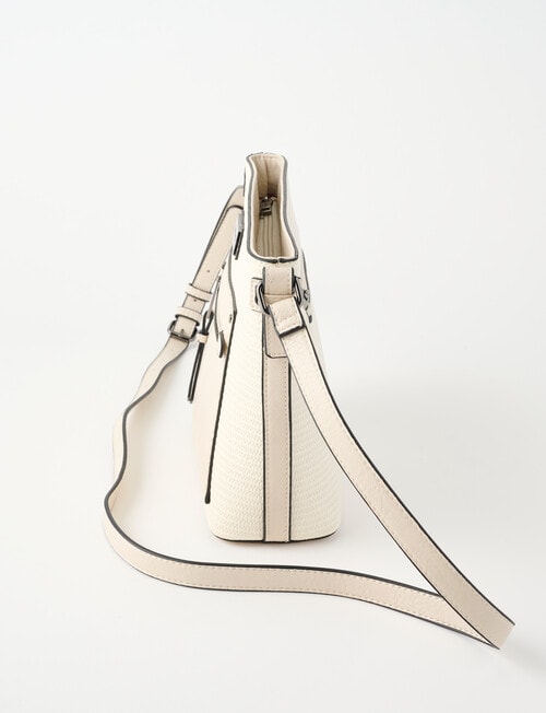 Pronta Moda Seagrass Crossbody Bag, Bone product photo View 04 L