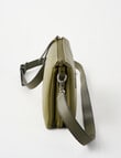 Pronta Moda 3 Compartment Crossbody Bag, Olive product photo View 04 S
