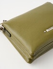 Pronta Moda 3 Compartment Crossbody Bag, Olive product photo View 05 S
