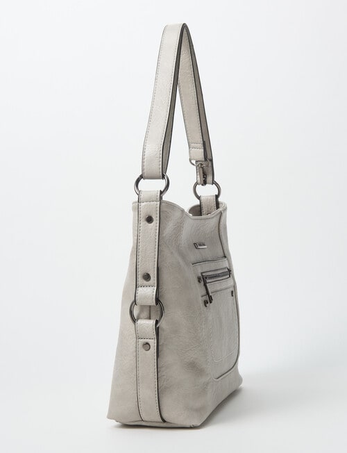 Pronta Moda Stitch Rivet Shopper Bag, Biscuit product photo View 03 L