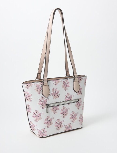 Pronta Moda Floral Shopper Bag, White product photo View 02 L