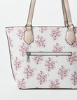 Pronta Moda Floral Shopper Bag, White product photo View 05 S