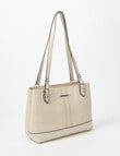 Pronta Moda Stitch Detail Tote Bag, Bone product photo