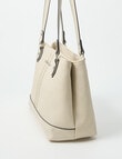 Pronta Moda Stitch Detail Tote Bag, Bone product photo View 06 S