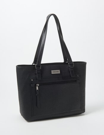 Pronta Moda Seagrass Tote Bag, Black product photo