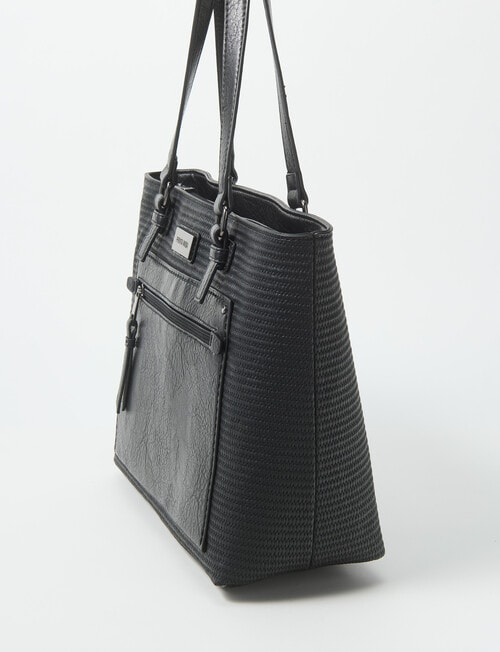 Pronta Moda Seagrass Tote Bag, Black product photo View 03 L