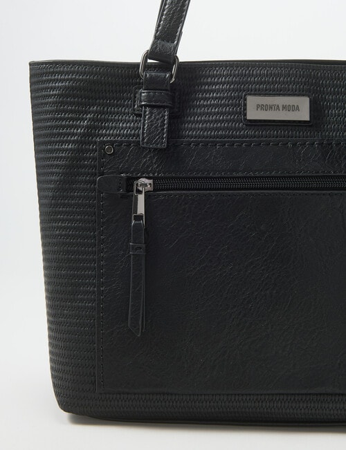 Pronta Moda Seagrass Tote Bag, Black product photo View 05 L