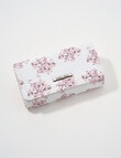 Pronta Moda Floral Large Wallet, White product photo
