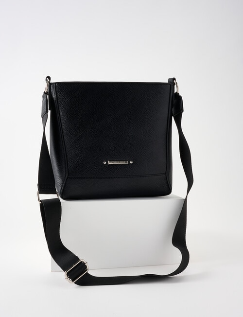 Pronta Moda Geometric Crossbody Bag, Black product photo
